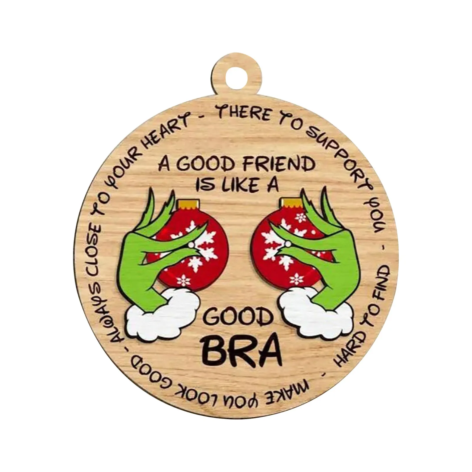 Christmas Decorations Funny Ornaments Friendship Gifts Creative Christmas Tree Decorations Wooden Ornaments Holiday Decoration