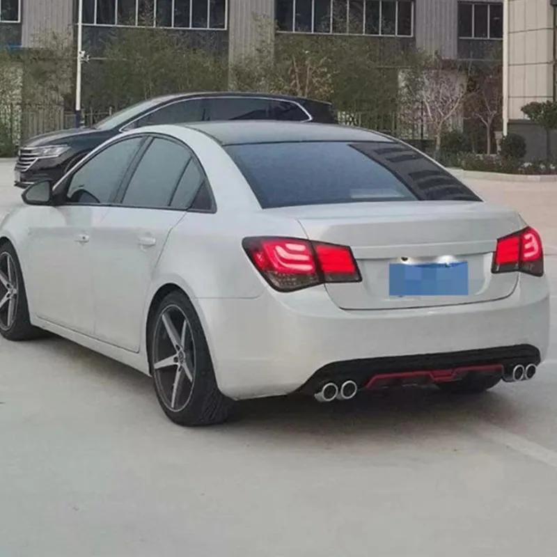 Für Chevrolet Cruze 2009-2014 Heckdiffusor Stoßstangenlippen Splitter Spoiler Auspuff Endrohr Bodykit