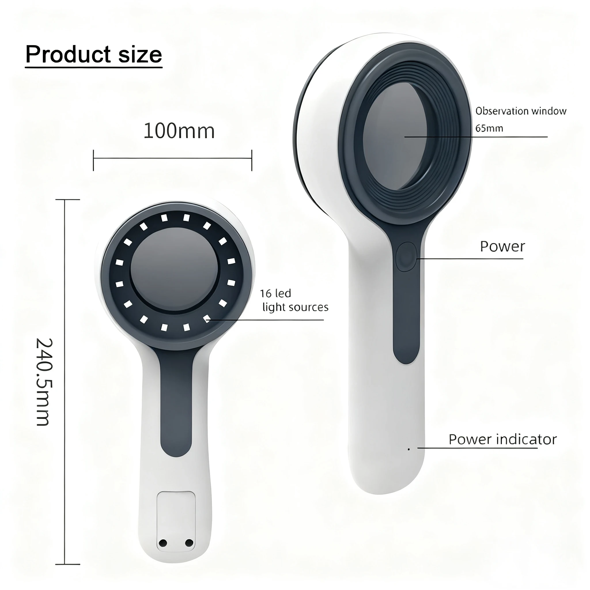 Lampe en bois analyseur de peau pour la peau loupe UV pour la beauté test du visage lampe en bois lumière analyse de la peau détection soins de la peau
