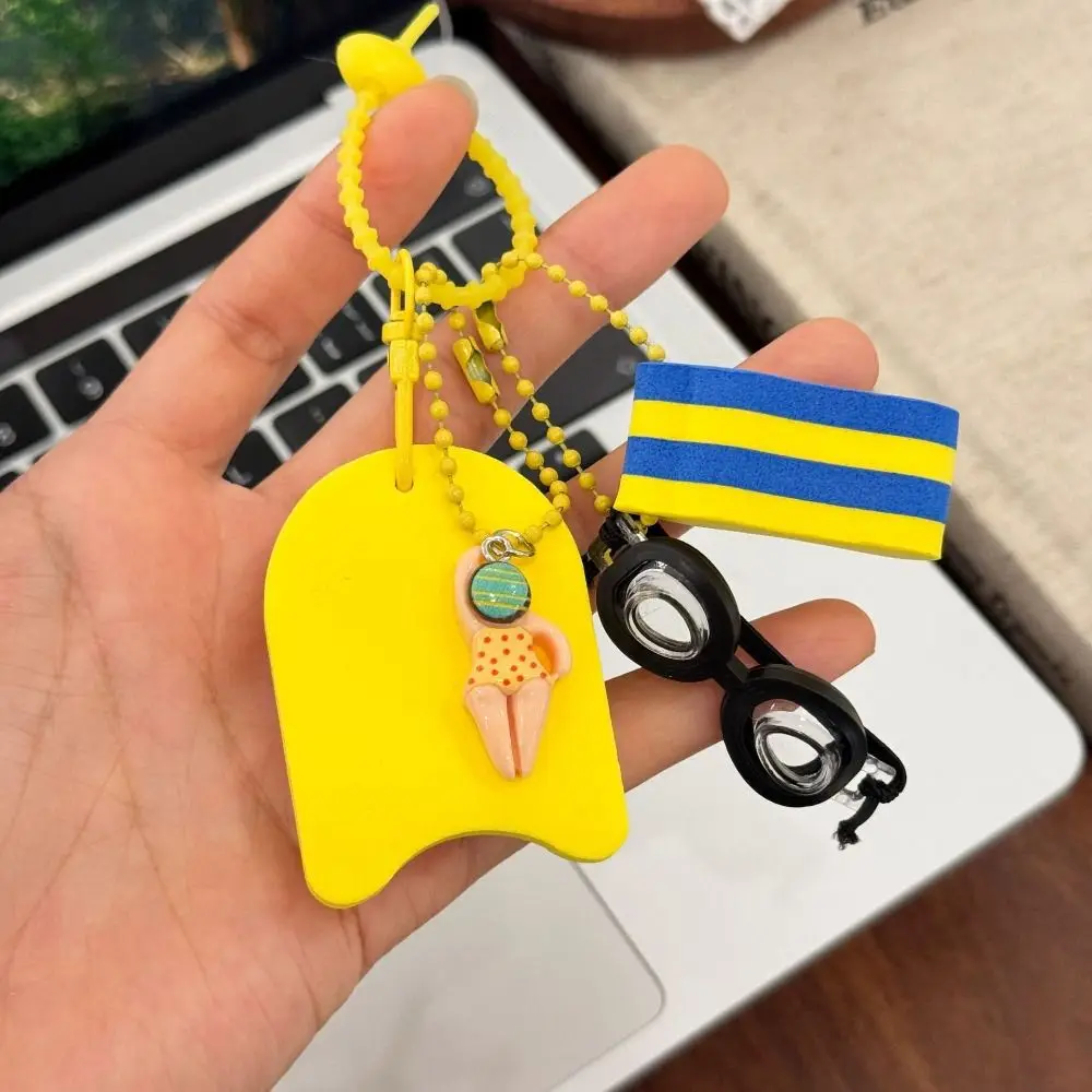Floatable Swim Keychain Cartoon Style Mini Size Floating Key Ring Lightweight Colorful Water Sport Accessory Beach Vacation