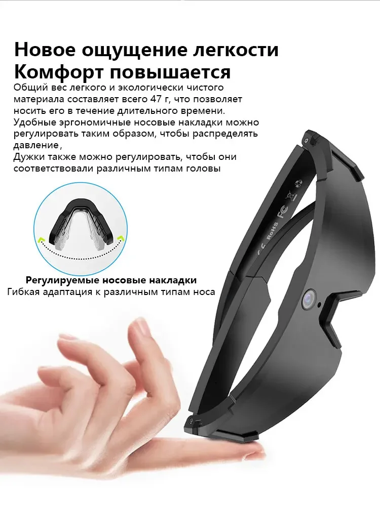 Lenovo AI Smart Glasses 8K Camera 2400W Anti-shake Cycling Video&Photo Sport Sunglasses for Men Women Windproof Goggles image 5