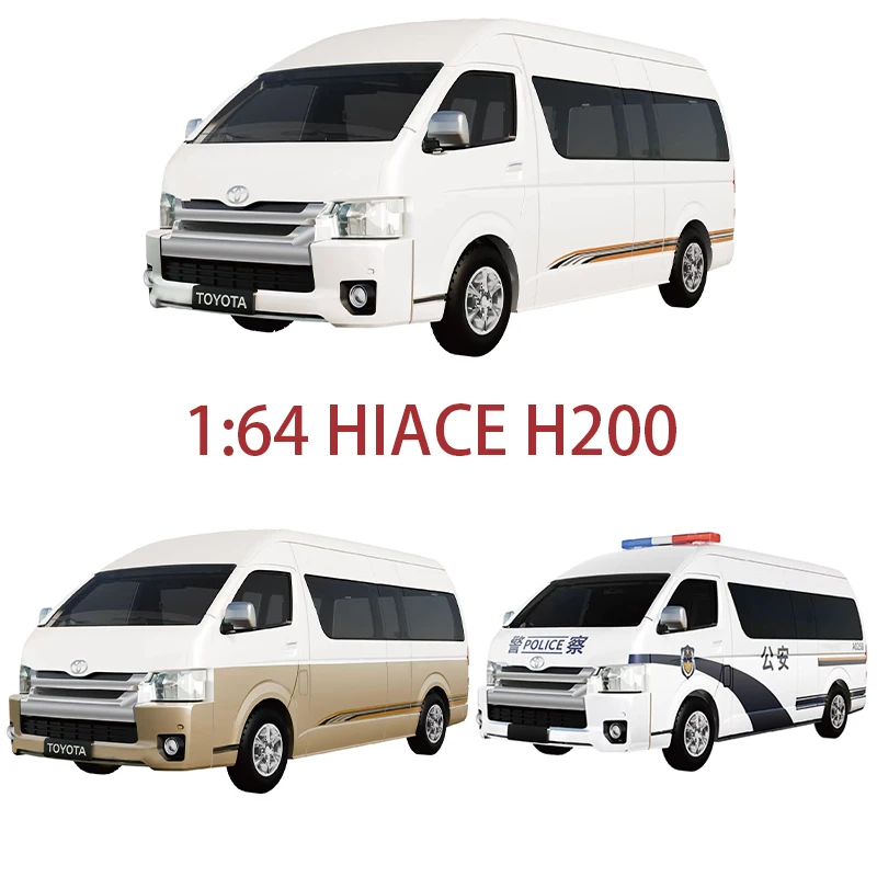 Massdi 1/64 Scale HIACE H200 Simulation Alloy Car Model Static Display Collectible Toy Gift Souvenir Decoration