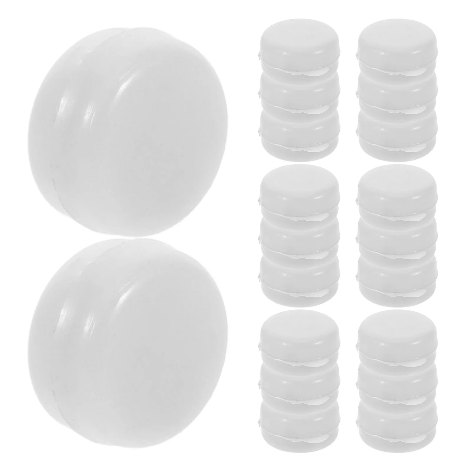 Inserts de hochet pour projets de bébé au Crochet, boules en plastique blanches sûres pour le développement sensoriel des nouveau-nés et des nourrissons, 20 pièces