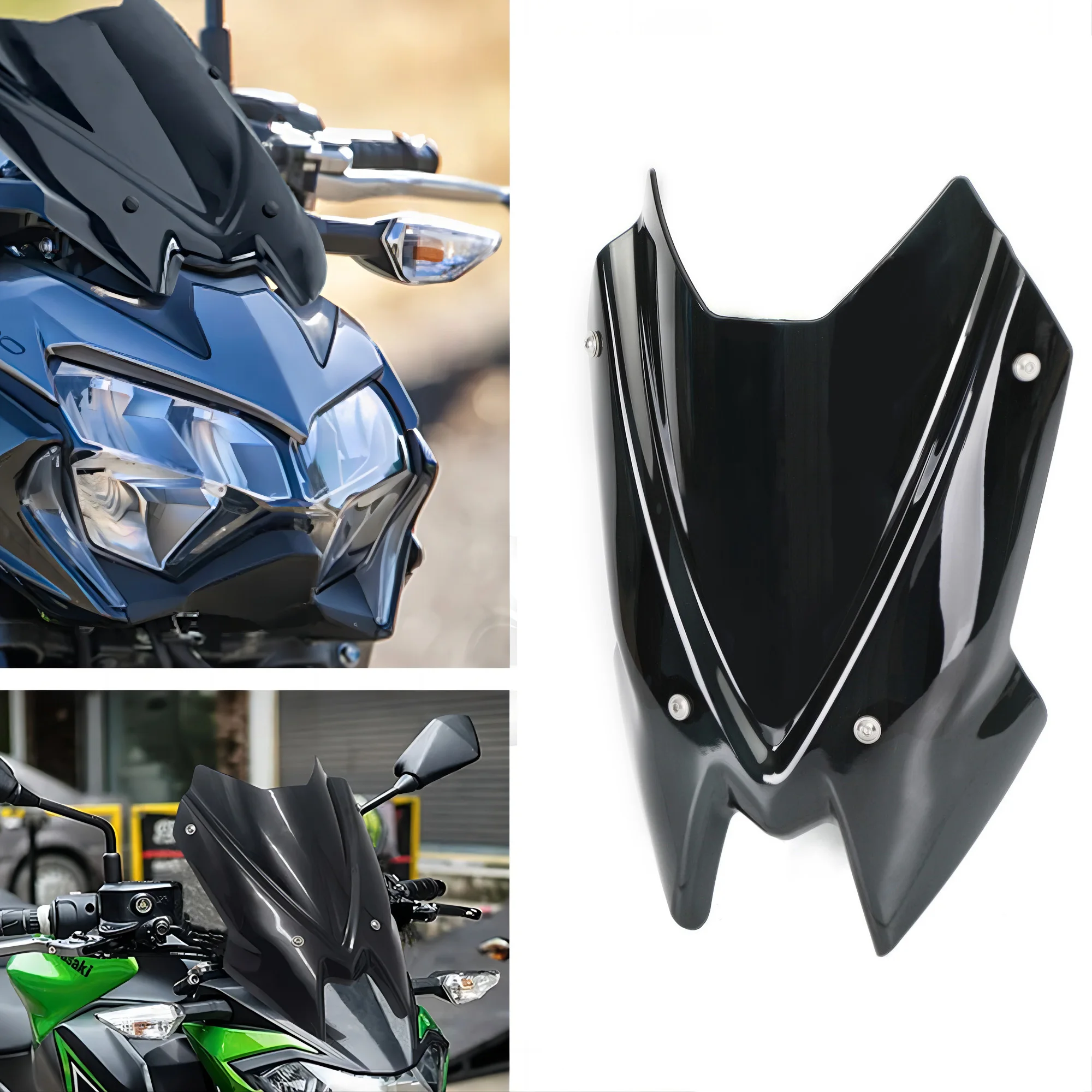 Windshield Windscreen Wind Shield Protector for KAWASAKI Z900 Z650 2020 2021 2022 Black