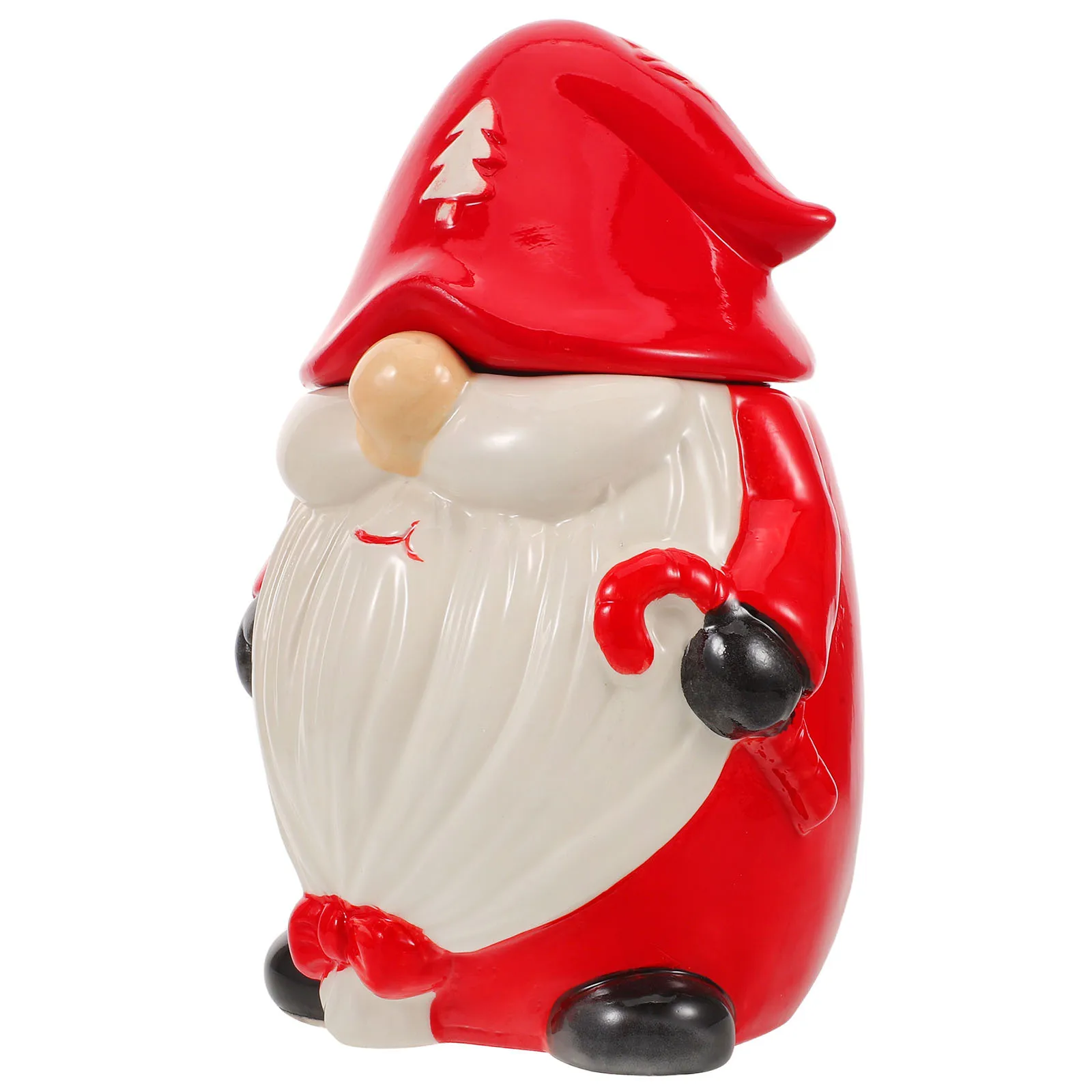 

Christmas Cookie Jar Cute Ceramic Christmas Candy Box Lid Small Decorative Holiday Snacks Biscuit Storage Jar Candy Jars.