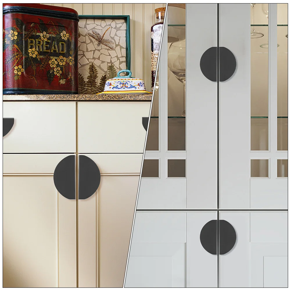 2 قطعة أثاث نصف دائري يسحب مقابض خزانة أنيقة لخزانة غرفة النوم درج خزانة الباب يسحب قبضة مريحة سهلة ل #1