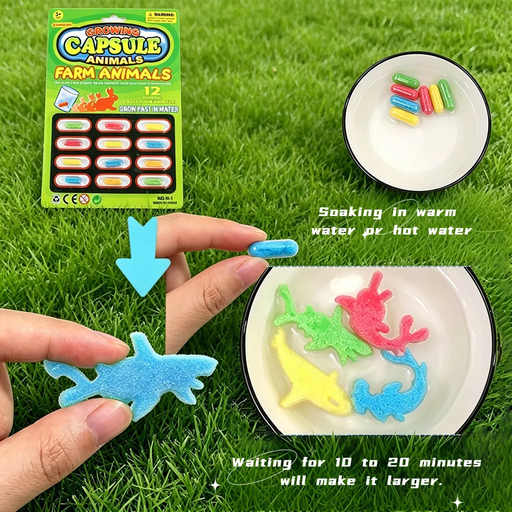 

Волшебные капсулы: креативные разноцветные резиновые животные-мультяшки, растущие в воде, для детских ванн