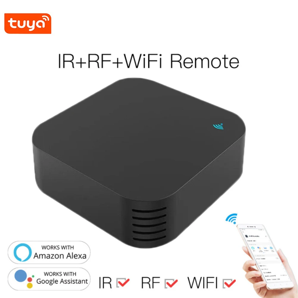 Tuya Smart WIFI+IR+RF remote APP Controller for IR Aircondition/TV Universal Bridge work with Alexa /Google Home for smart home