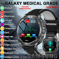 For Samsung Galaxy Laser Dynamics Monitor ECG+PPG Smart Watch Men Heart Rate Blood sugar Uric Acid NFC Sports Health Smartwatch
