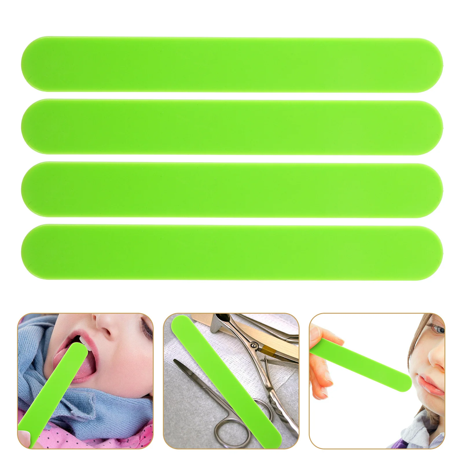 

25pcs Plastic Tongue Depressors Reusable Medical Spatulas For Oral Exam Lab Stirring Epoxy Resin Paint Crafts Clinic Teaching