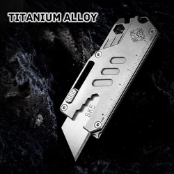 Multifunction Titanium Alloy Utility Knife Outdoor Camping Multitool Hexagonal Screwdriver Bottle Opener Gift 10pcs SK5 Blade