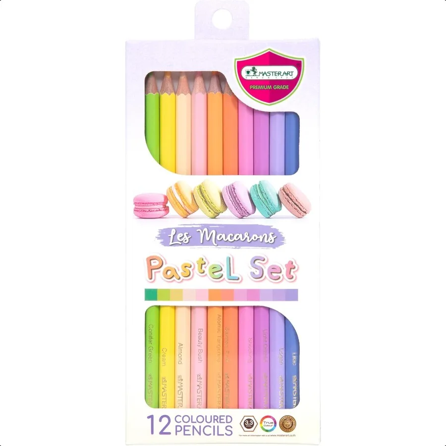 

Карандаши пастельных цветов, 12 цветов для взрослых, раскраска LES ARONS PASTELS