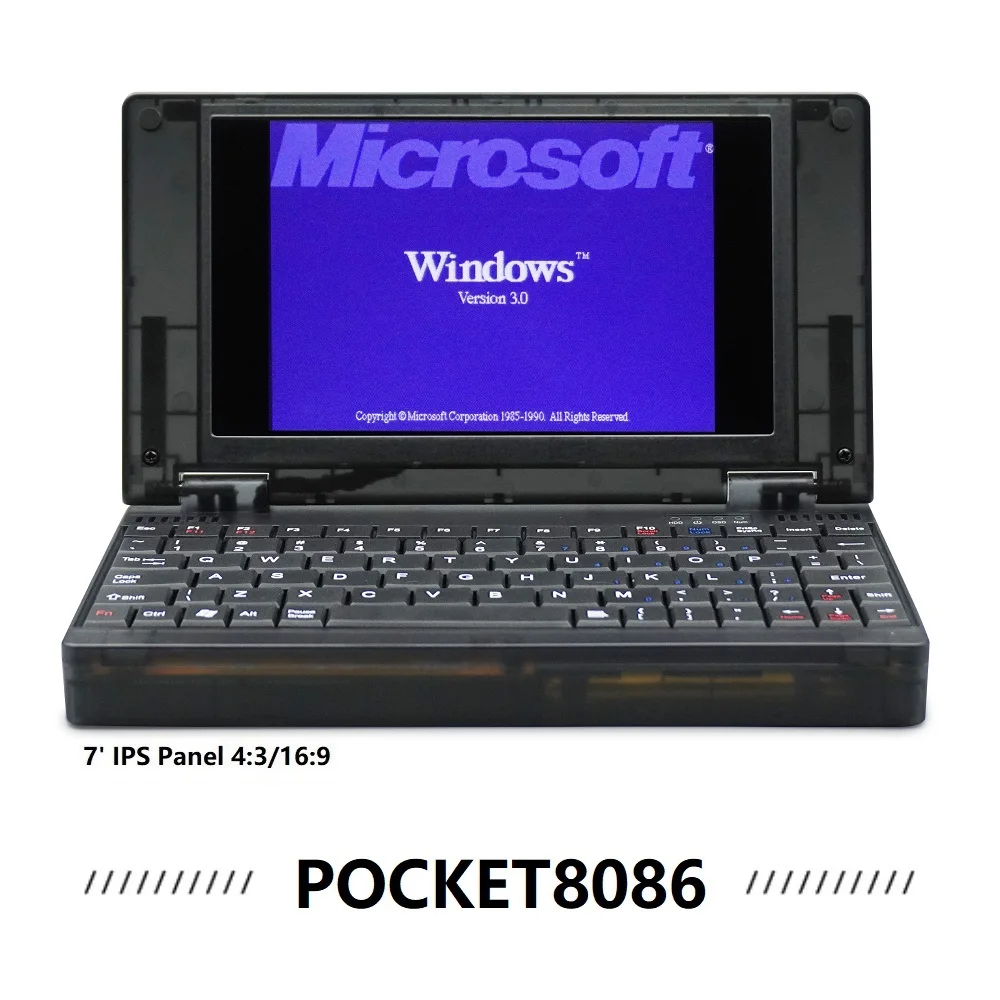 Imagem -04 - Computador Retro Dot Windows3.0 Cpu 8086 Preto Pocket8086