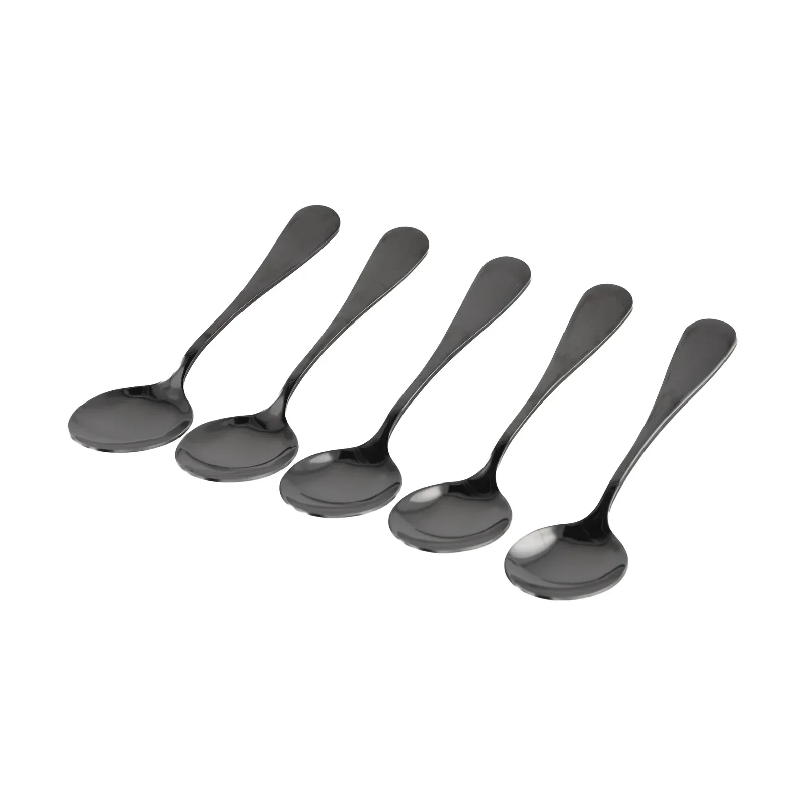 

Tea Spoons Pack Restaurants Set Stainless Steel Teaspoon Teaspoons Tools 5pcs Black Coffee Home Ice cream Parts