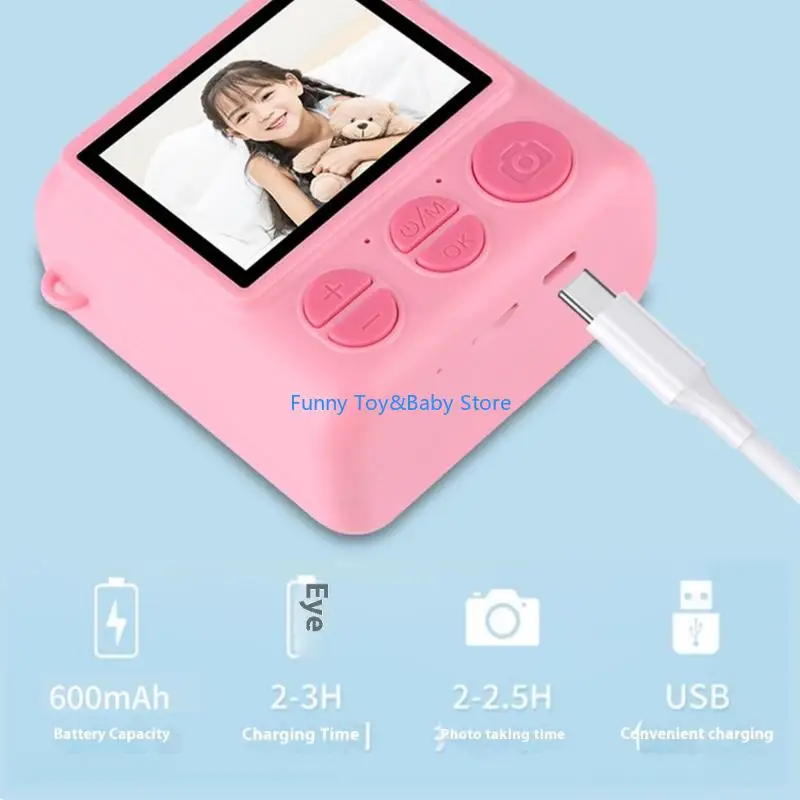 Directe printcamera voor kinderen Gebouwd in warm Printerveilig ABS Stof Creatief fotoplezier 3+ jaar oud Reisfeest C90B