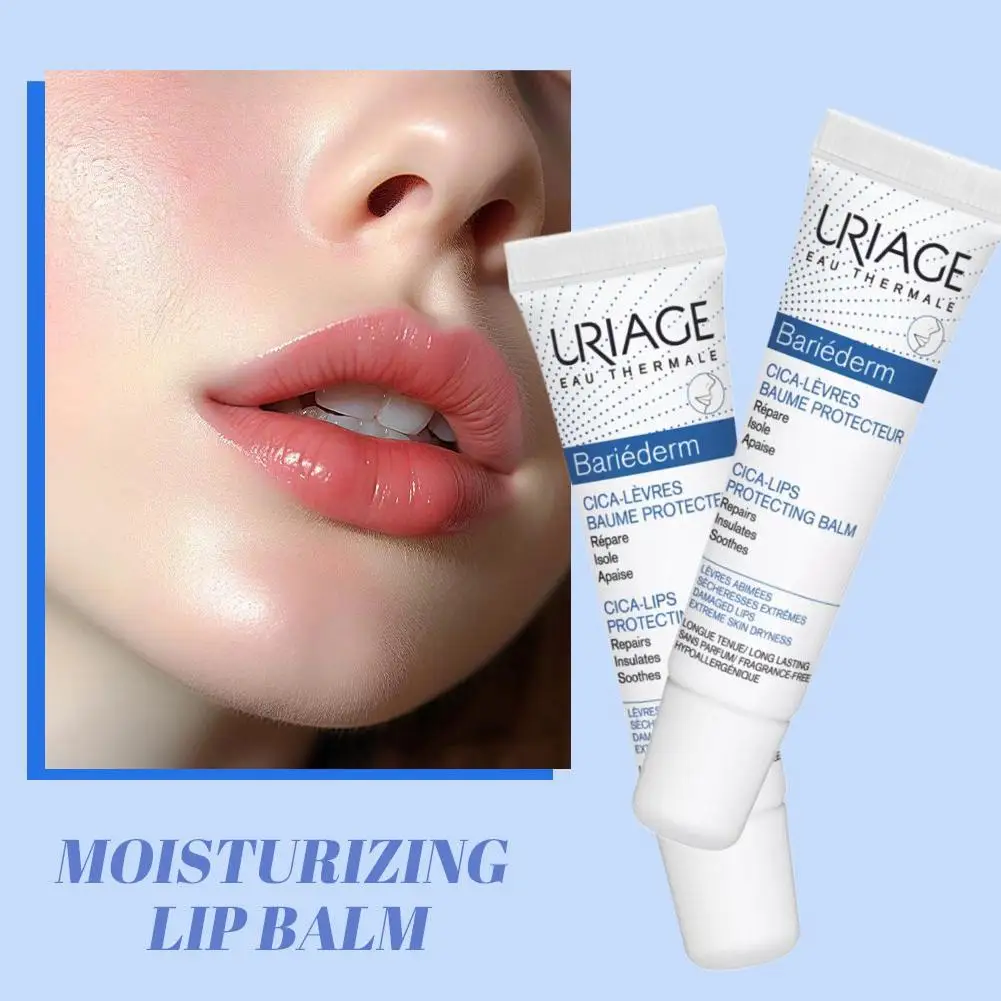 Uriage Bariéderm Cica-Lips Protecting Balm 15ml - Repairing, Soothing & Long-Lasting Moisturizing Improve Dry Damaged Lips