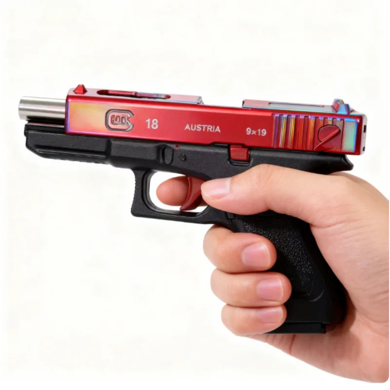 The G18 Alloy Toy Fires Plastic Bullets with Great Power and A Long Range It Is The Best Toy Gun Gift for Children’s Birthdays