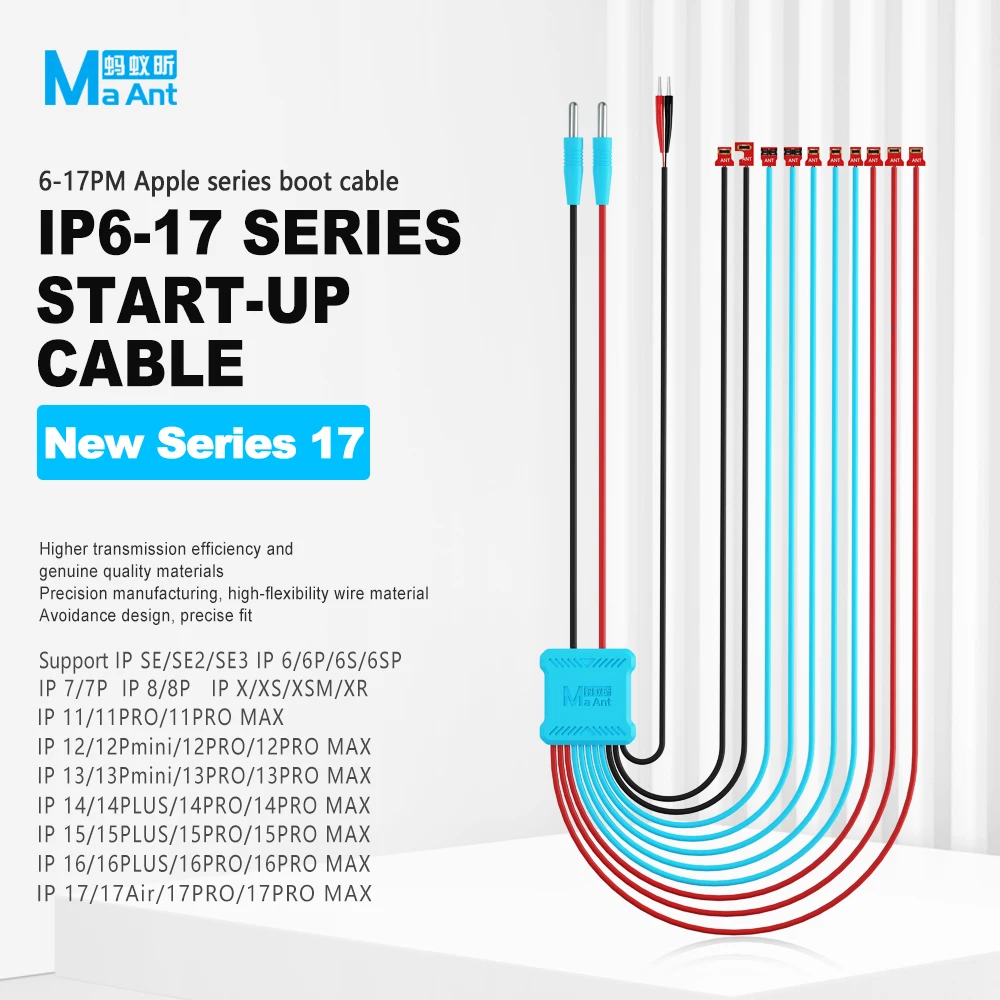 MaAnt M076P Boot Cable Power Start Up Line for iPhone 6 to 17  Phone Repair Stable Startup Soft Tensile Precise Fit