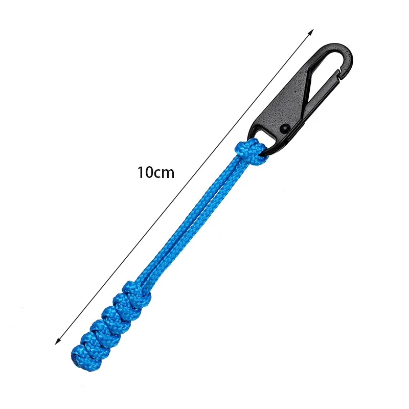 50pcs Portable Outdoor Bag Zipper Puller Metal Zipper Head Slider Colorful Detachable Weave Zippers Pull DIY Sewing Accessory