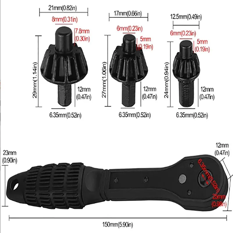 مفتاح ربط مثقاب السقاطة 2 في 1 - أداة استبدال مفتاح تشاك المثقاب العالمي لمعظم التدريبات الكهربائية والأدوات الكهربائية