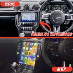 Qualcomm 14.5 Inch 2K Touch Screen For Ford Mustang 2015-2023 Car Radio Multimedia Player Android 11 CarPlay GPS Navi Head Unit