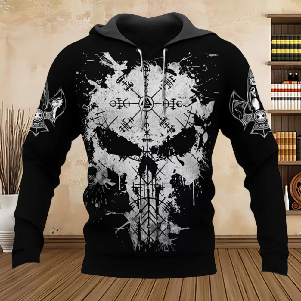 2025 الرجال والنساء ثلاثية الأبعاد الطباعة الرقمية الإرهاب الجمجمة الشارع دعوى Harajuku سترة الرجال معطف رياضي الملابس النمط الأمريكي #6