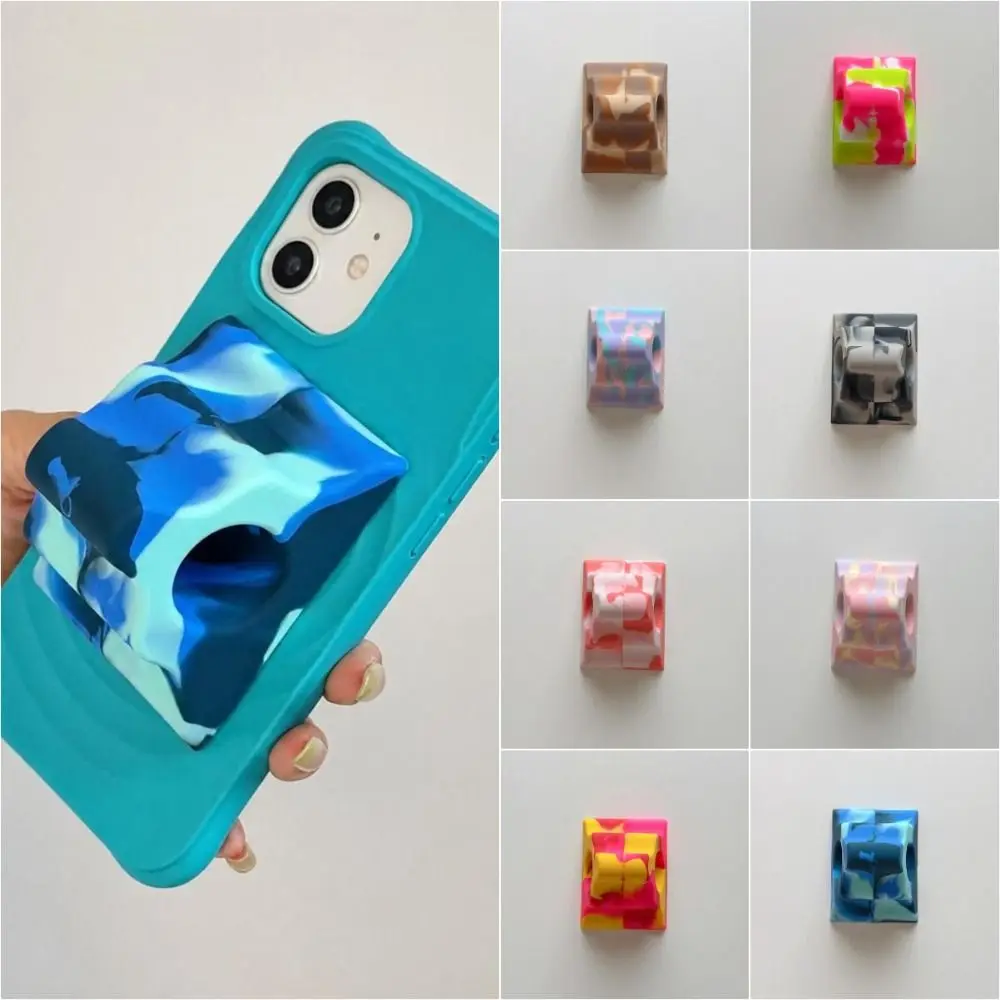 Silicone Magnetic Grip Stand Universal Desktop Phone Holder Magnetic Kickstand Triangle Wave Magnetic Phone Stand For Samsung