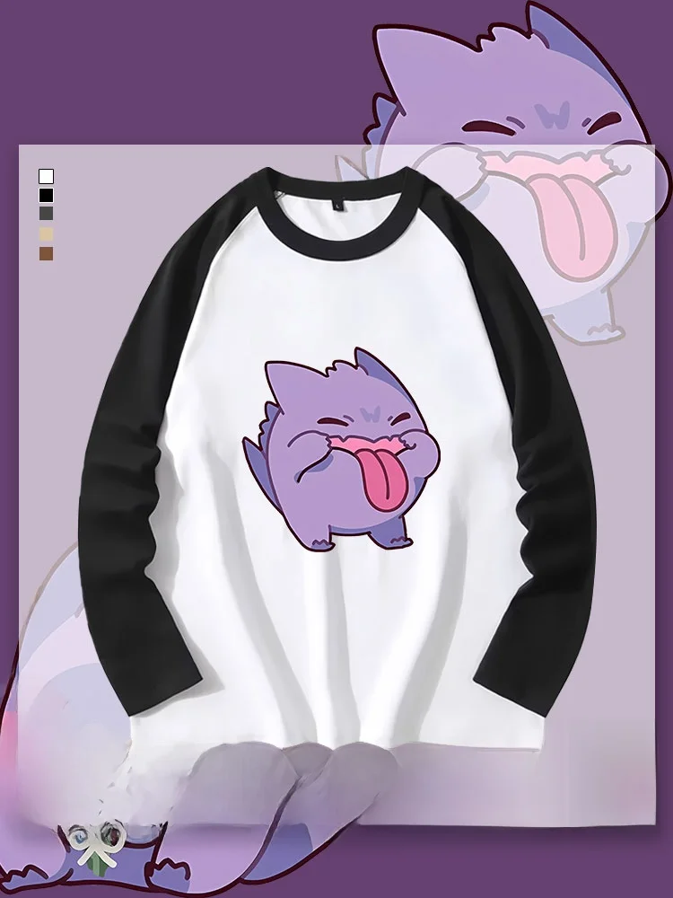 

Ghastly Stone ex Long Sve Cotton T-irt Cute Cartoon Print Breathable Casual Faion for Teens And Adults