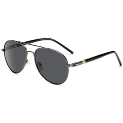 NEW Fashion Aviation Metail Frame Quality Oversized Spring Leg Alloy Men Sunglasses Polarized Brand Design Pilot Male Sun Glasse