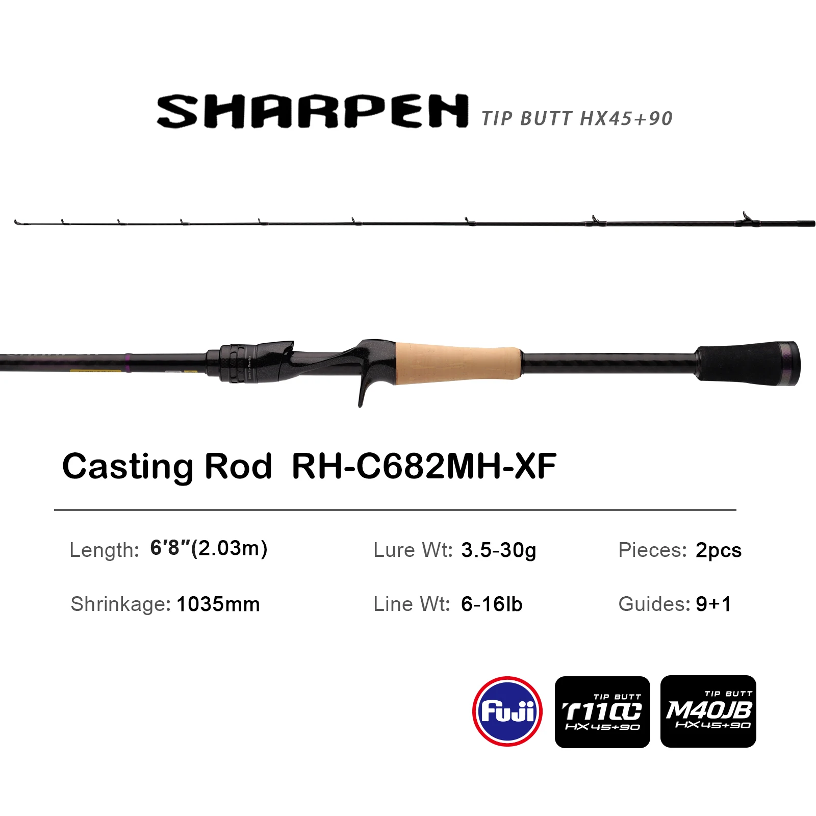 PURELURE XF/MF Action Fishing Rods Carbon Spinning Rod