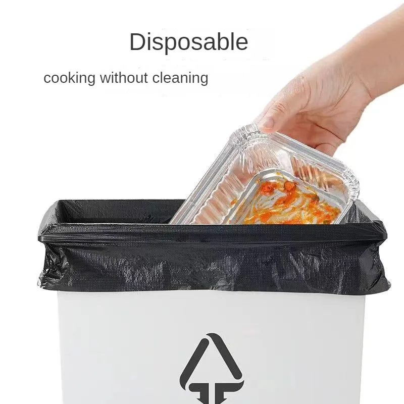 20Pcs Aluminum Foil Trays 1350ml Large Capacity Non-Stick Baking Pans Food Grade BBQ Bowl Disposable Container Packaging Box