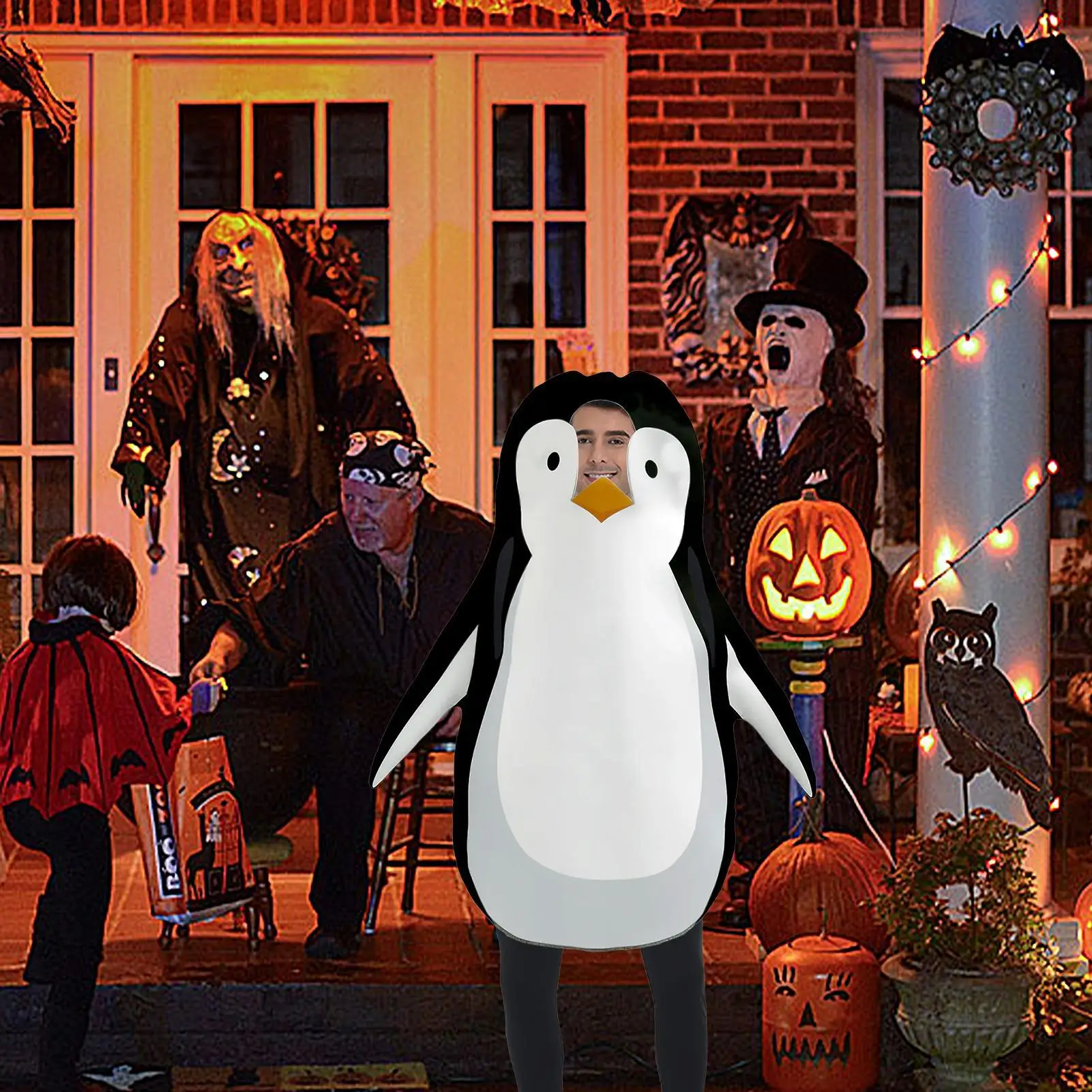 Penguin Onesie Cosplay Costume Pretend Play Party Supplies For Boys Girls Carnival Performance Masquerade Fun Events