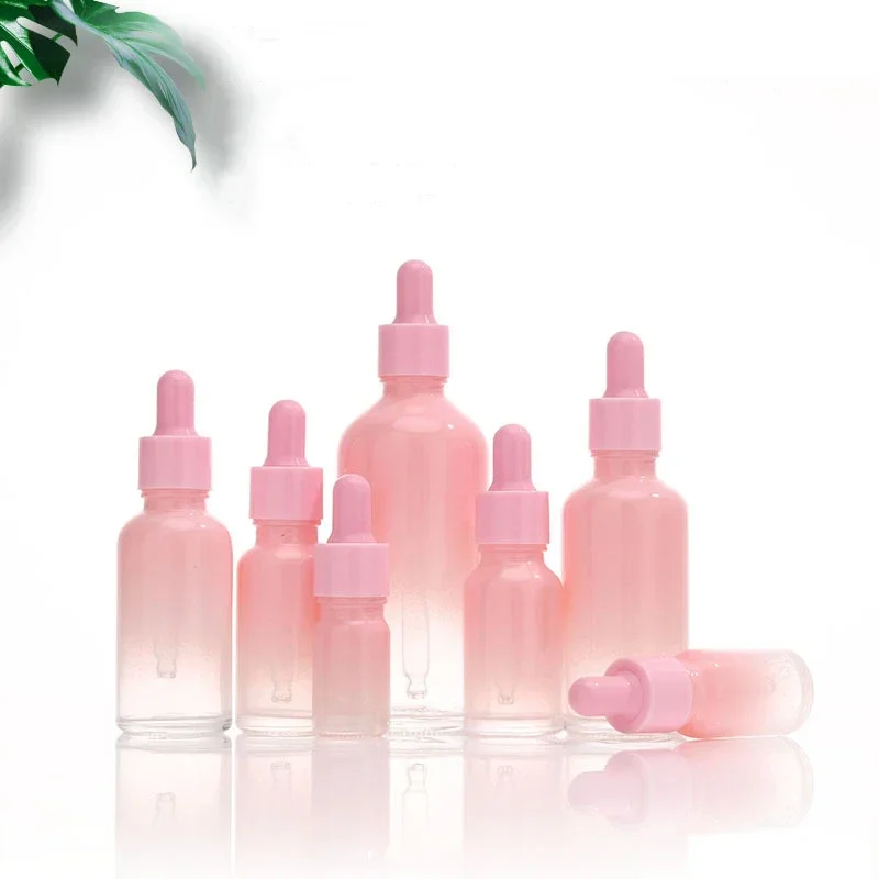 Dropper Bottle Emulsion Pink Essence Stoste Split Glue Head Portable Gradual Essential Liquid Glass Cosmetics Sub Packaging