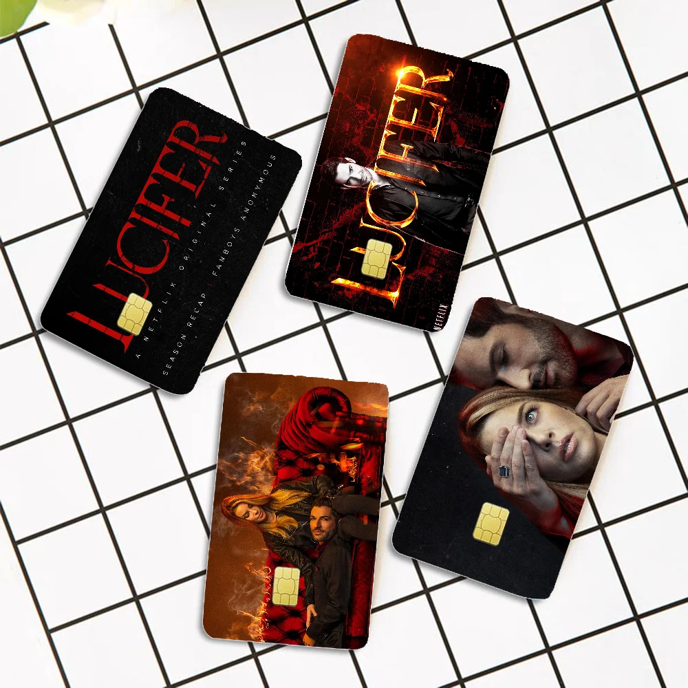 ملصقات بطاقة الائتمان Hello Detective Degenerate Angel Lucifer لـ VISA Bank Bus Metro Access Card غطاء طبقة رقيقة واقية