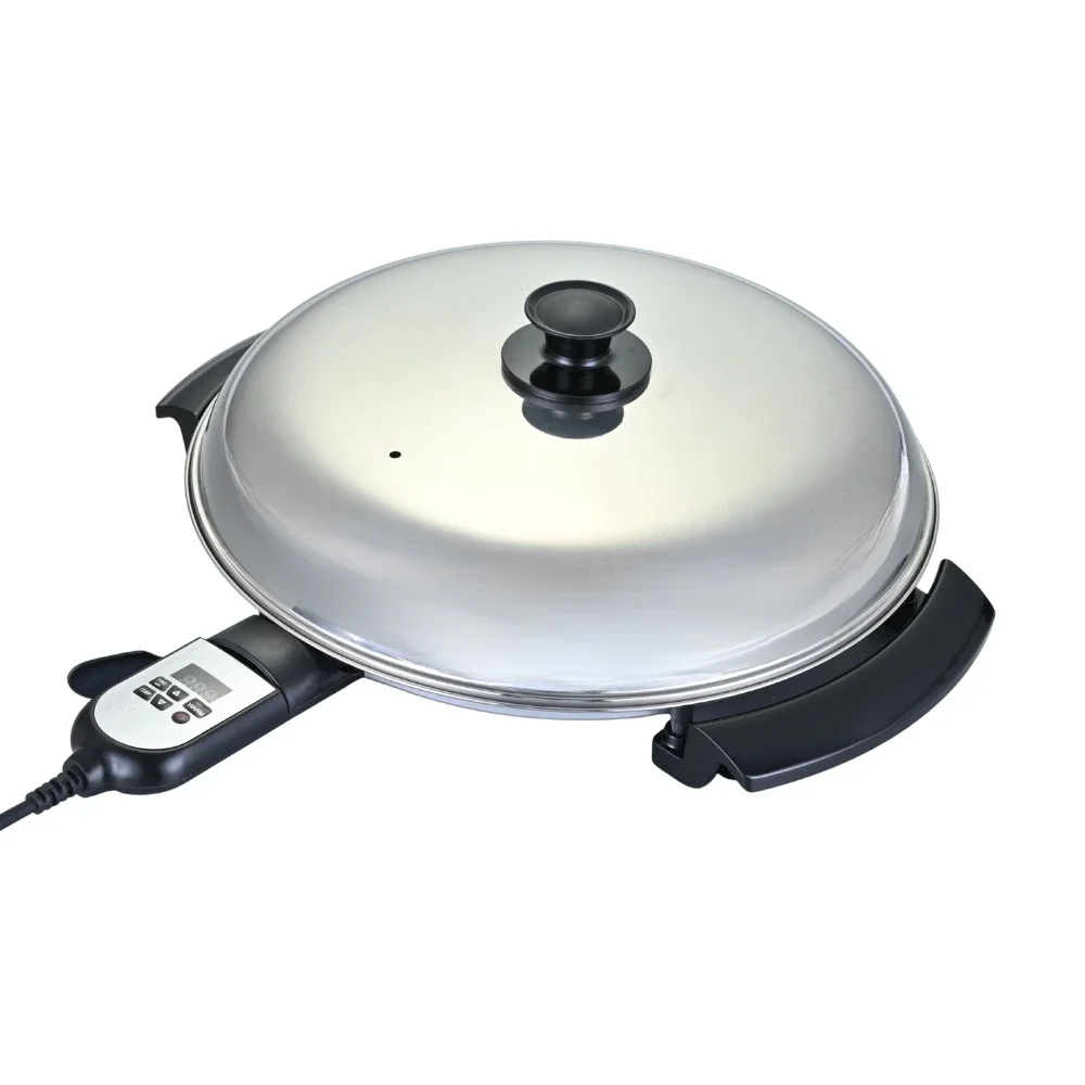 Mogogo Electric Injera Grill 40cm with Cover Non-Stick Adjustable Temperature Control 1800W Fast Delivery