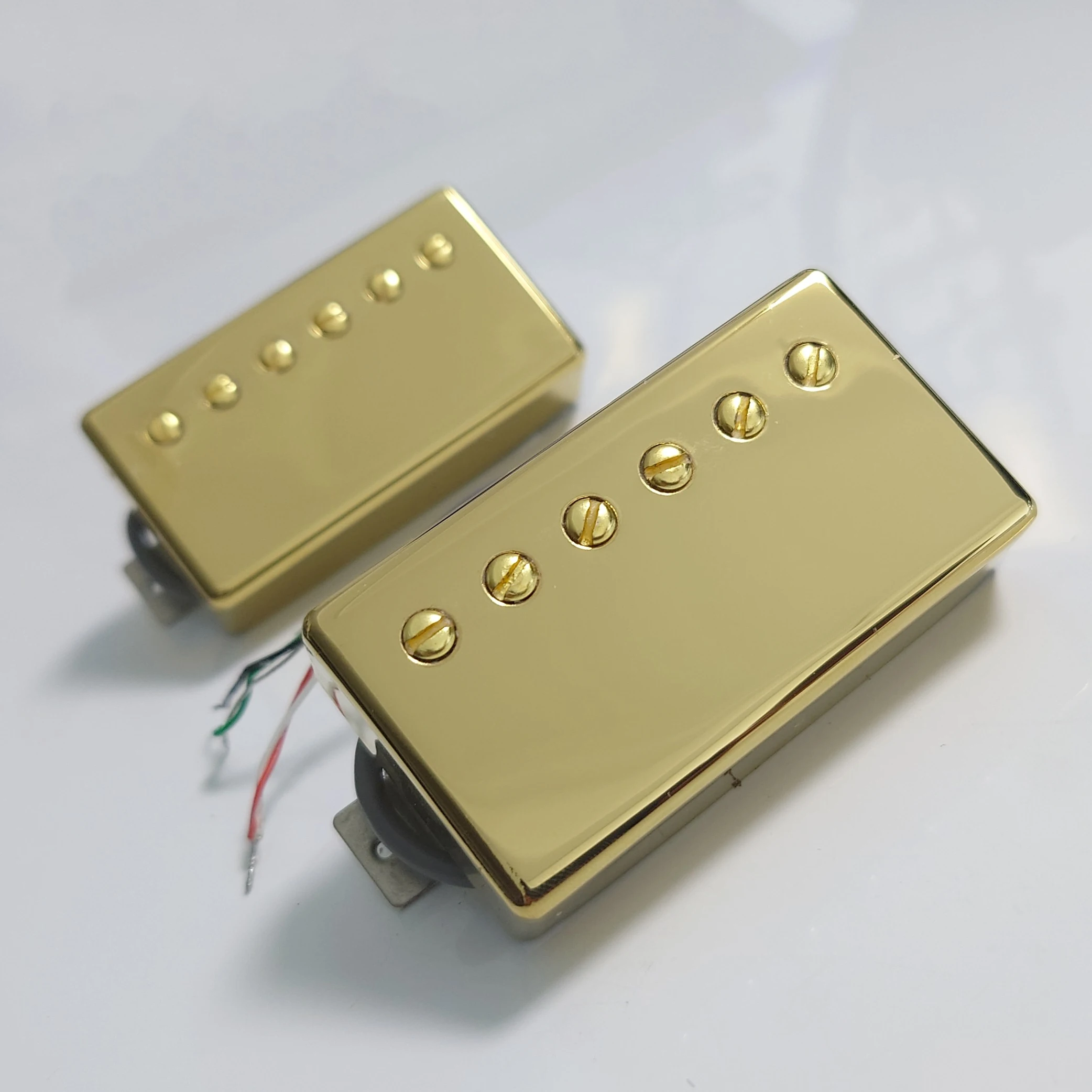 Electric Guitar Neck & Bridge Pickups Set Alnico 5 Humbucker Pickup Set for LP Guitar Parts,Chrome/Gold Choose