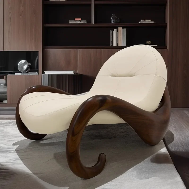 Sofa chair, creative, single, first class, ebony, living room, study, Italian, minimalist