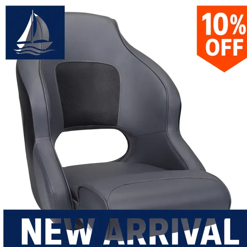 Heavy Duty Waterproof Flip Up Boat Seat High Back Marine Pontoon Captain Chair Custom Fishing Deck Accessories  Men