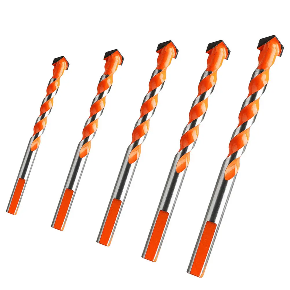 5Pcs Alloy Steel Drill Bit Sets Triangle Spiral High Speed for Tough Materials Like Stainless Steel Titanium Aluminum Strong