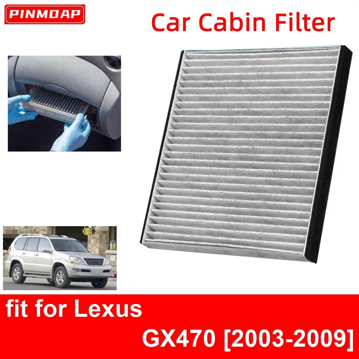 Car Cabin Air Filter for Lexus GX470 2003-2009 Auto Filters Carbon Fiber CF10132 87139-06030 87139-32010 87139-YZZ05 87139-YZZ19