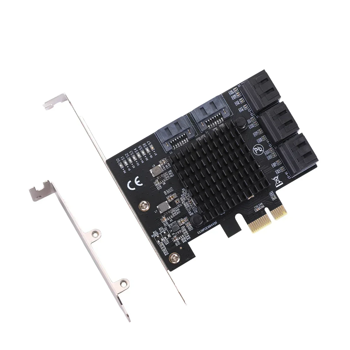 IOCREST PCIe gen3 x1 to 8 Ports 6G SATA III 3.0 Controller Non Raid Expansion Card Low Profile Bracket
