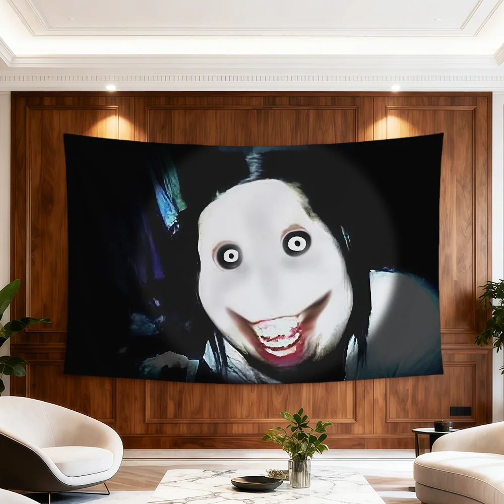 Cartoon Jeff The Killer Flagge für Zimmer, Wohnheim, Party, Hogar, Nachttisch, Wohnzimmer, Wandbehang, Gartendekoration, Banner, Geschenk – Detail 6