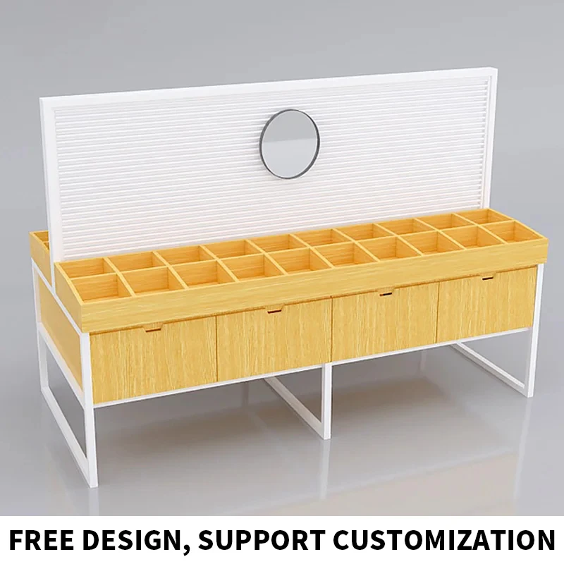 custom.Custom Modern Commercial Furniture Heavy Duty Wood and Metal Display Stand Multi-Drawers Boutique Display Jewelry Cabinet