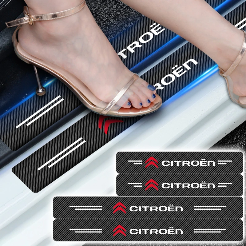 

Углеродное волокно, защитная наклейка на порог автомобиля для Citroen C4 C3 C5 C1 Jumpy Saxo Berlingo Grand Picasso Cactus C2