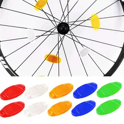 Roda aro reflexivo montagem noite refletores, luzes piscando, ciclismo luz, bicicleta falou refletor, luz de advertência de segurança, 2pcs