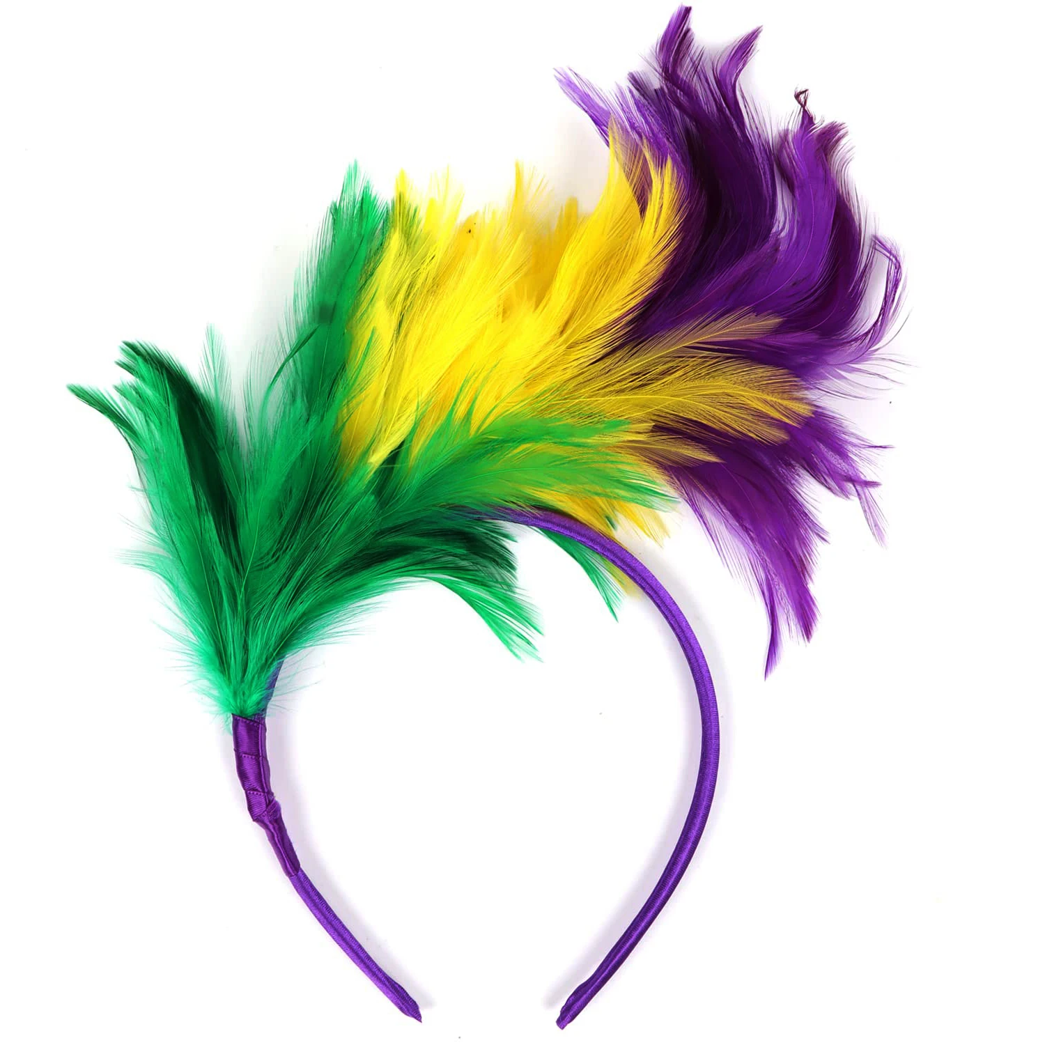 Mardi Gras Feather Headband For Women Butterfly Costume Accessories Masquerade Party Headwear Decorations Wedding Birthday Show