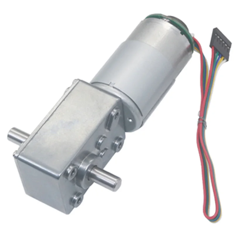 5840-555 Encoder Motor Coding Signal Feedback Double Shaft DC 12V 24V Reducer Speed 12rpm To 470rpm Torque 60KG Gear Motors