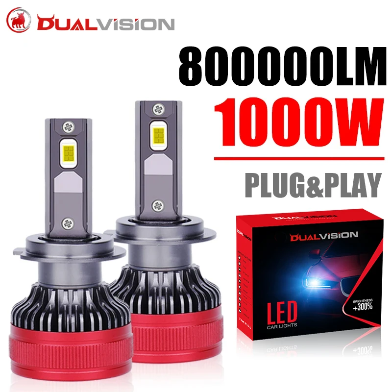 

Автомобильные фары Dualvision H7 LED F5C 1000 Вт 800000 LM Canbus 5570 CSP H4 H11 H1 H8 9012 HIR2 9005 9006 HB3 HB4 Противотуманные фары дальнего ближнего света