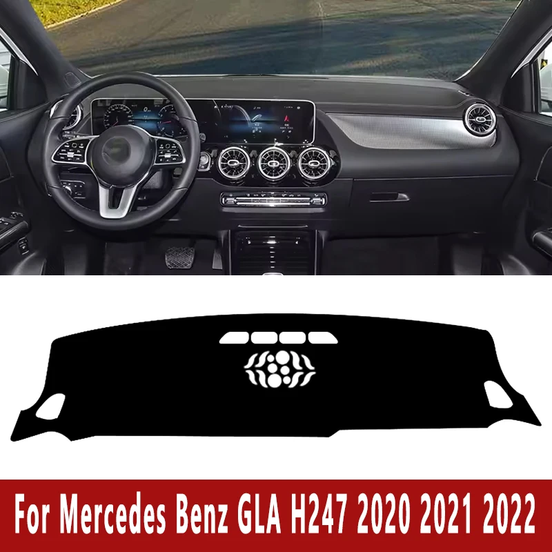 

Car Dashboard Mat Dash Cover Central Control Pad for Mercedes Benz GLA H247 2020 2021 2022 Nonslip Cape Sunshade Accessories