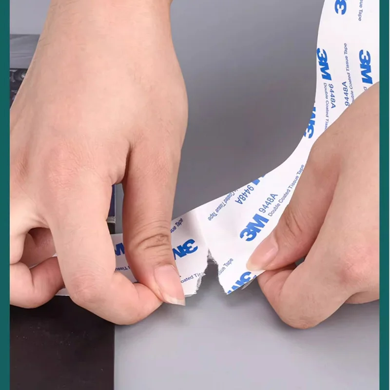 شريط لاصق على الوجهين 3M 9448A - رفيع للغاية، عالي الالتصاق، تثبيت يدوي الصنع، شريط أبيض بدون خياطة